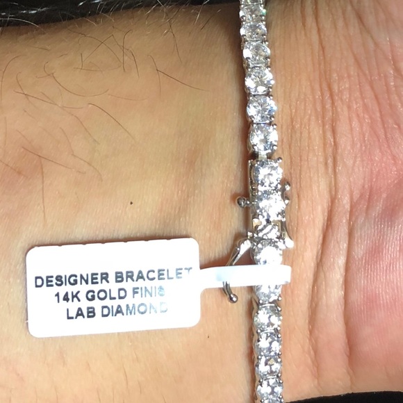 Accessories 14k White Gold Finished Lab Diamond Tenis Bracelet Poshmark